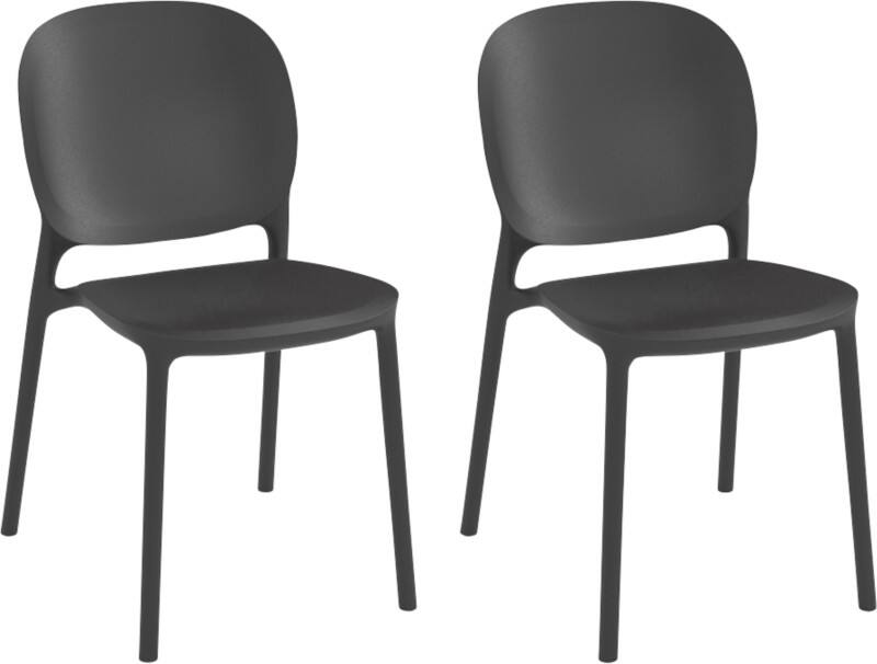 Dams International Everly Chair Anthracite Grey 425 x 540 x 795 mm Pack of 2
