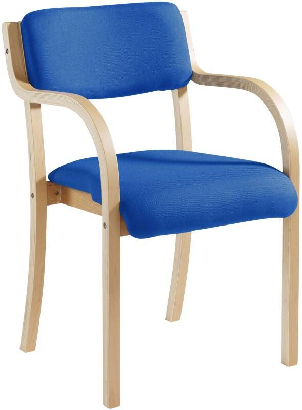Dams International Prague Conference Chair Fixed Armrest Blue 530 x 560 x 820 mm