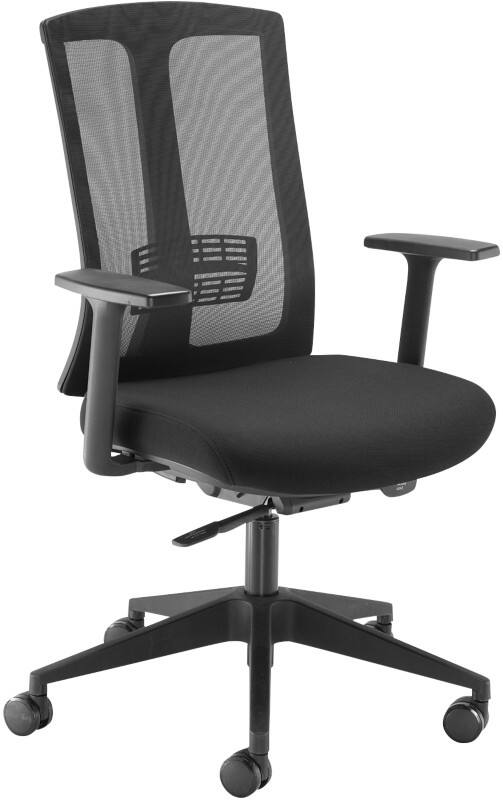 Dams International Ronan Operator Chair Fixed Armrest Black 630 x 590 x 1,060 mm