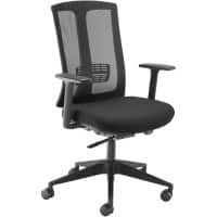 Dams International Ronan Operator Chair Fixed Armrest Black 630 x 590 x 1,060 mm
