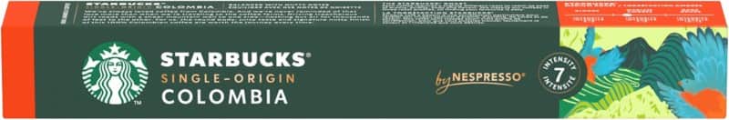 Starbucks by Nespresso Single-Origin Colombia Coffee Capsules Intensity 7 Medium Arabica 57 g Pack of 10