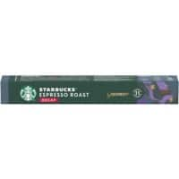 Starbucks Dark Espresso Roast Decaf Coffee Capsules  Intensity 11 Arabica Pack of 10 of 57 g