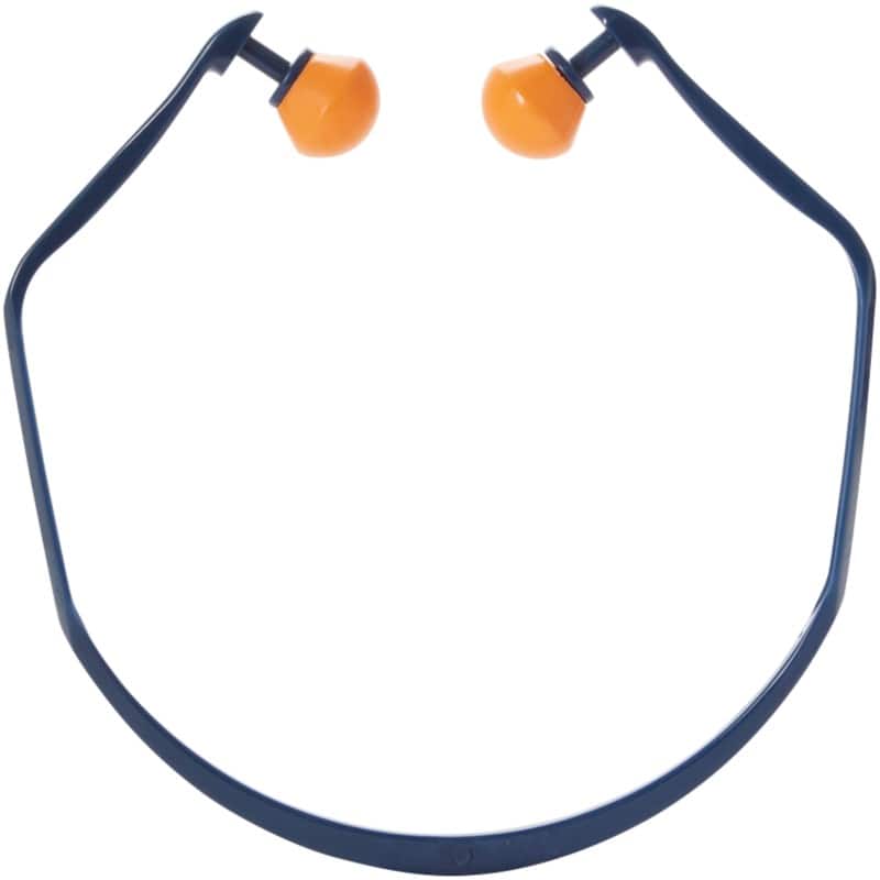 3M Banded Earplugs Cordless Blue, Orange 1310C1 with 2 pair replacement pods