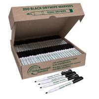 Re:Create RDME200 Whiteboard Marker Black Medium Bullet Pack of 200