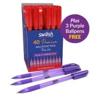 swäsh Ballpoint Pen Red Medium 0.45 mm Pack of 43