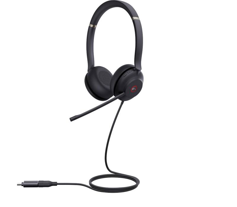 Yealink UH37 Dual Teams Wired Headset Over-the-head Noise Cancelling Microphone Yes Stereo Black