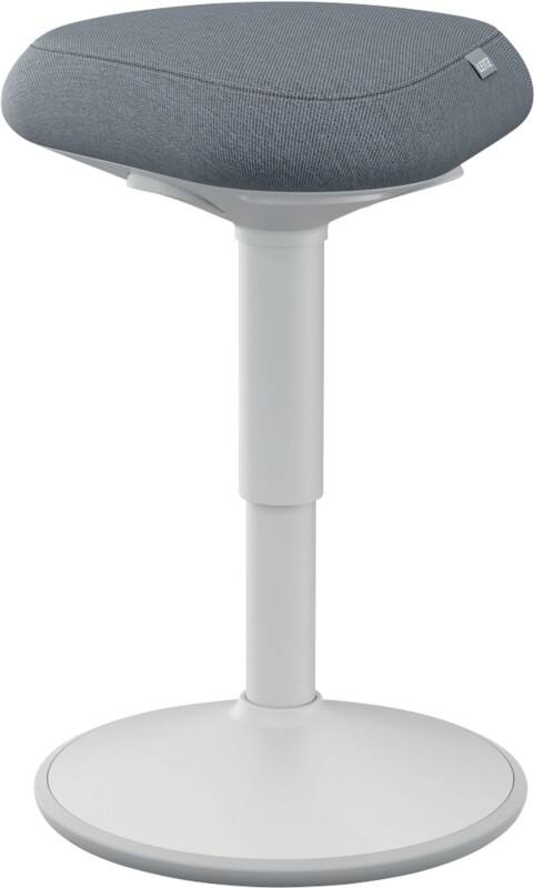 Leitz Ergo Active Sitting Stool 6544 With Adjustable Comfort Seat 47 - 64 cm Up to 110 kg Light Grey