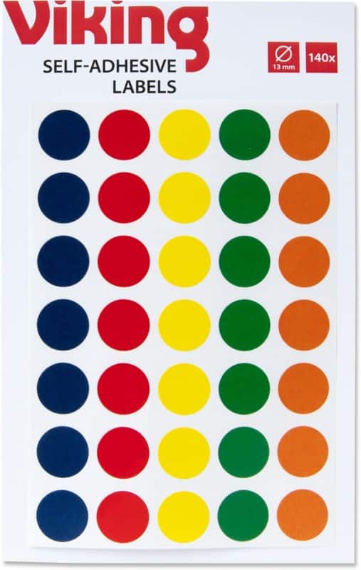 Viking Marking Dots Adhesive Assorted Pack of 140
