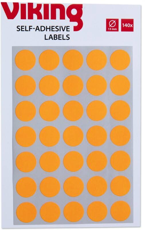 Viking Marking Dots Adhesive Orange Pack of 140