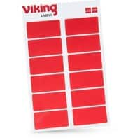 Viking Coloured Labels Adhesive Red 2.5 x 5 cm Pack of 320