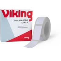 Viking Coloured Labels Adhesive White 2.5 x 5 cm Pack of 400