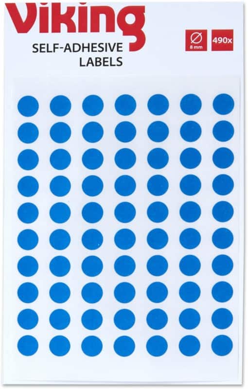 Viking Marking Dots Adhesive Blue Pack of 490