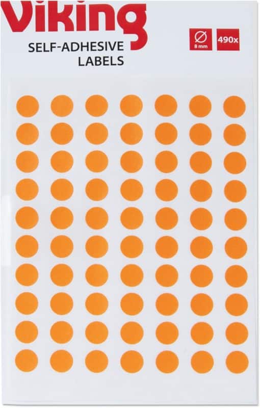 Viking Marking Dots Adhesive Orange Pack of 490