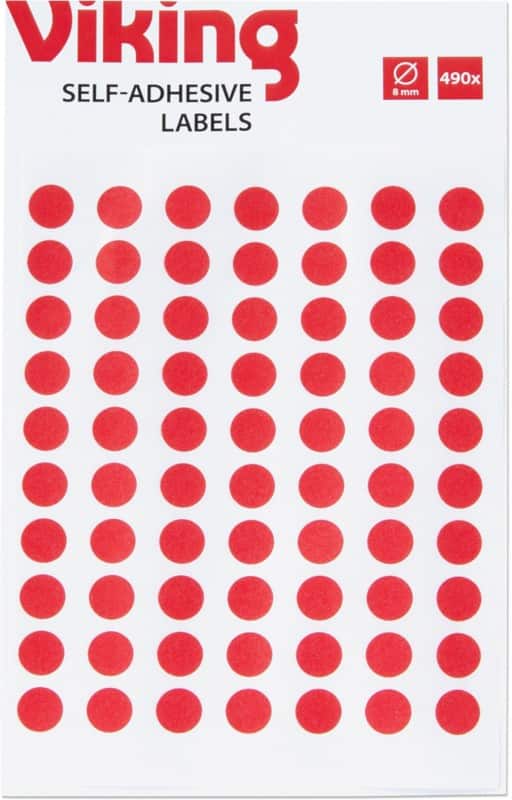 Viking Marking Dots Adhesive Red Pack of 490