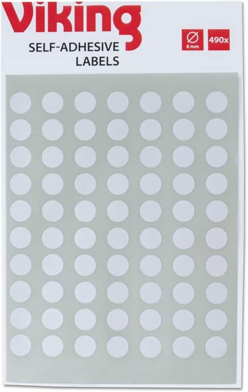Viking Marking Dots Adhesive White Pack of 490