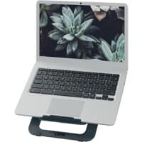 Leitz Ergo Ergonomic Ultra-Flat Height Adjustable Cooling Laptop Stand 6346 Up to 17" Grey