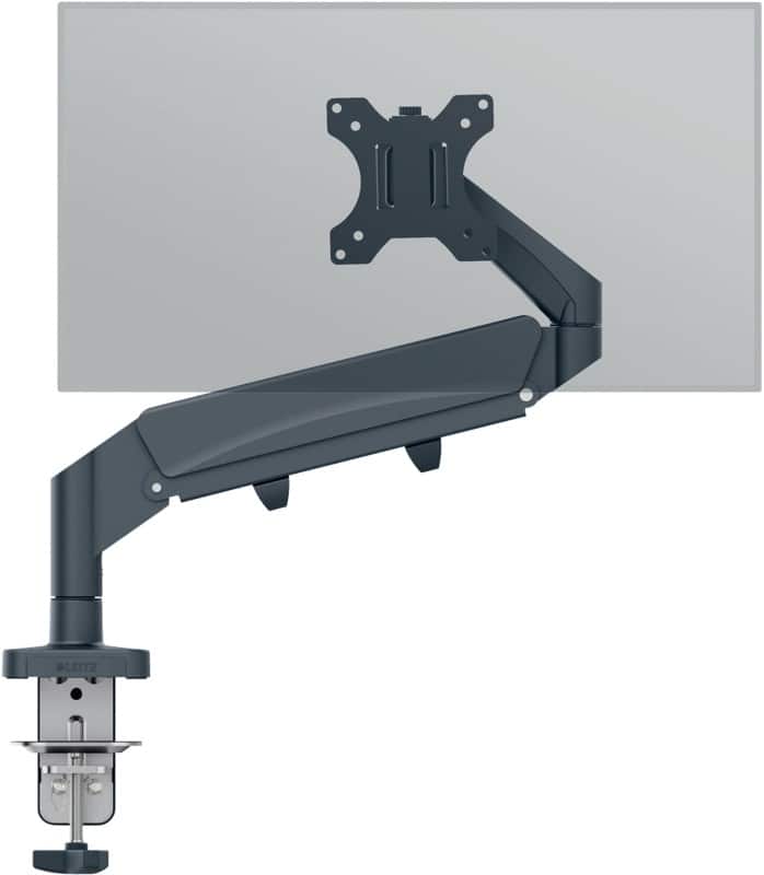Leitz Ergo Space Saving Single Monitor Arm 6489 Height Adjustable Up to 32" 520 x 114 x 594 mm Grey