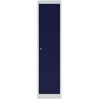 Bisley Steel Locker 450 x 600 x 1,800 mm Light Grey, Oxford Blue