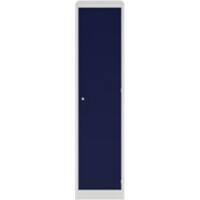 Bisley Steel Locker 450 x 600 x 1,800 mm Light Grey, Oxford Blue