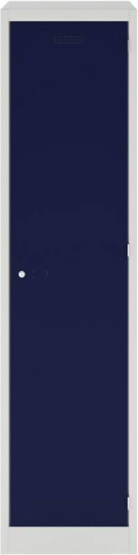 Bisley Steel Locker 450 x 600 x 1,800 mm Light Grey, Oxford Blue
