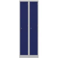 Bisley Steel Locker 600 x 450 x 1,800 mm Light Grey, Oxford Blue