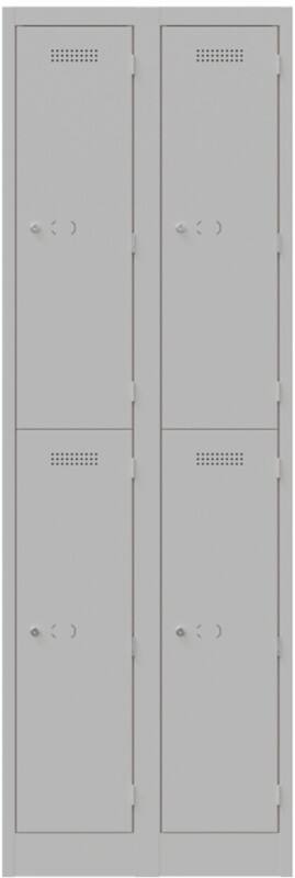 Bisley Steel Locker 600 x 450 x 1,800 mm Light Grey