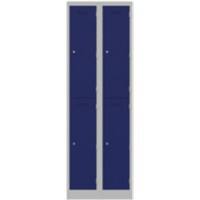 Bisley Steel Locker 600 x 450 x 1,800 mm Light Grey, Oxford Blue