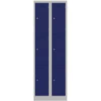 Bisley Steel Locker 600 x 450 x 1,800 mm Light Grey, Oxford Blue