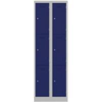 Bisley Steel Locker 600 x 450 x 1,800 mm Light Grey, Oxford Blue