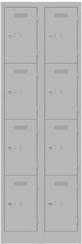 Bisley Steel Locker 600 x 450 x 1,800 mm Light Grey