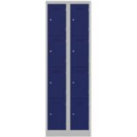 Bisley Steel Locker 600 x 450 x 1,800 mm Light Grey, Oxford Blue