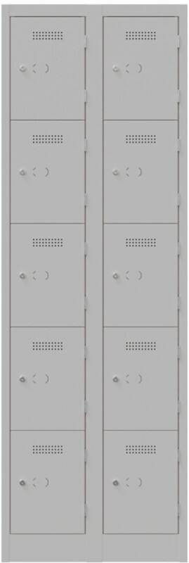 Bisley Steel Locker 600 x 450 x 1,800 mm Light Grey