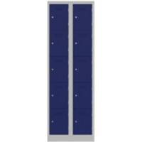 Bisley Steel Locker 600 x 450 x 1,800 mm Light Grey, Oxford Blue