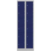 Bisley Steel Locker 600 x 450 x 1,800 mm Light Grey, Oxford Blue