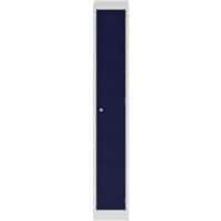 Bisley Steel Locker 1 Door Combination 300 x 450 x 1,800 mm Light Grey, Oxford Blue