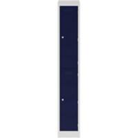 Bisley Steel Locker 2 Doors Combination 300 x 450 x 1,800 mm Light Grey, Oxford Blue