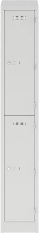 Bisley Steel Locker 2 Doors Combination 300 x 450 x 1,800 mm Light Grey