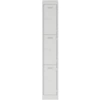 Bisley Steel Locker 3 Doors Combination 300 x 450 x 1,800 mm Light Grey