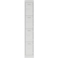 Bisley Steel Locker 4 Doors Pad lock 300 x 450 x 1,800 mm Light Grey