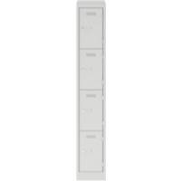 Bisley Steel Locker 4 Doors Combination 300 x 450 x 1,800 mm Light Grey