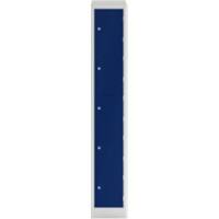 Bisley Steel Locker 300 x 450 x 1,800 mm Light Grey, Oxford Blue
