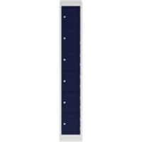 Bisley Steel Locker 300 x 450 x 1,800 mm Light Grey, Oxford Blue