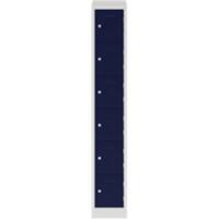 Bisley Steel Locker 300 x 450 x 1,800 mm Light Grey, Oxford Blue