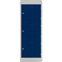 Bisley Steel Locker 500 x 450 x 1,330 mm Light Grey, Oxford Blue