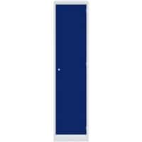 Bisley Steel Locker 450 x 600 x 1,800 mm Light Grey, Oxford Blue