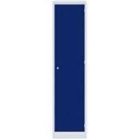 Bisley Steel Locker 450 x 600 x 1,800 mm Light Grey, Oxford Blue