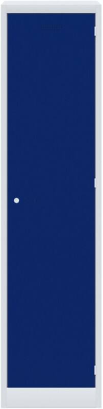 Bisley Steel Locker 450 x 600 x 1,800 mm Light Grey, Oxford Blue