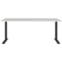 GERMANIA AGENDA Height Adjustable Desk 180 (W) x 80 (D) x 91 (H) cm Black, Light Grey