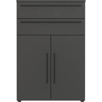 GERMANIA RENTON Filing Cabinet 2 Drawers 800 x 400 x 1,200 mm Graphite