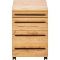 GERMANIA RENTON Mobile Pedestal 4 Drawers 42 x 49 x 61 cm Graphite, Navarra Oak Repro.